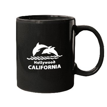 Discover Hollywood California Dolphins Souvenirs Gifts Mugs
