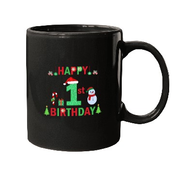 Discover First Birthday On Christmas Baby Bodysuits Mugs