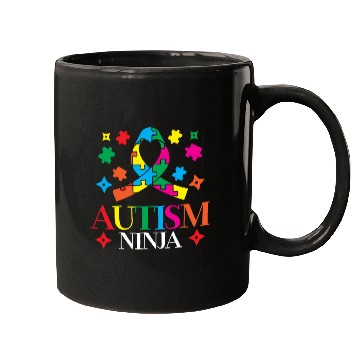 Discover Autism Ninja Asperger Syndrome Spectrum Autistic Mugs