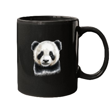 Discover Cute Panda Bear Cub Watercolor Painting Portrait Mugs