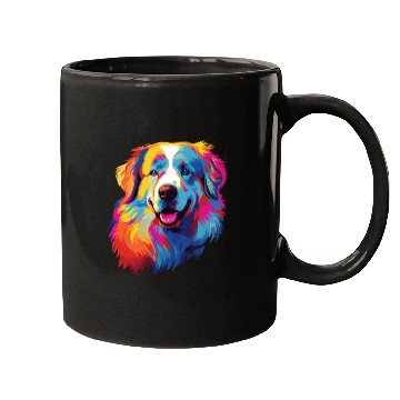 Discover Watercolor Colorful Great Pyrenees Mugs