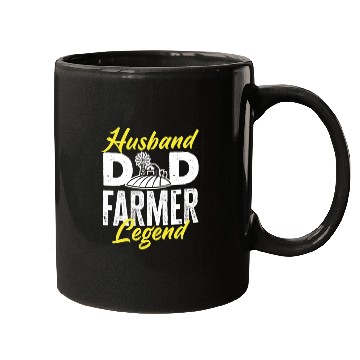 Discover Husband Dad Farmer Legend Funny Farmer Gift Mugs