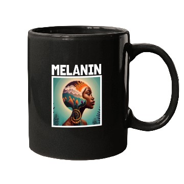 Discover Elegant Melanin Woman. Mugs