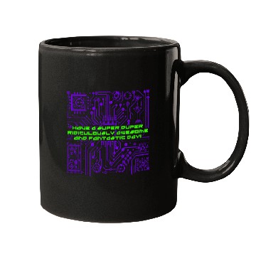 Discover Feel Good, and Spread Positive Vibes. Cyber Style Mugs