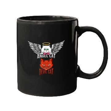 Discover Angel Cat And Devil Cat Mugs