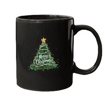 Discover Watercolor Christmas Tree Mugs