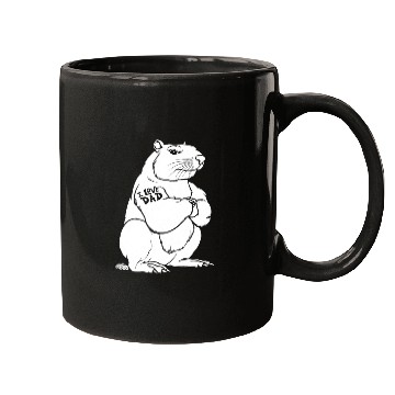 Discover Capybara Biceps Tattoo I Love Dad Mugs