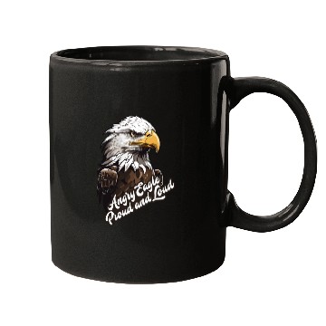 Discover Angry Eagle Proud and Loud Mugs design