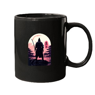 Discover Bushido Code Anime Samurai Japanese Landscape Kanj Mugs