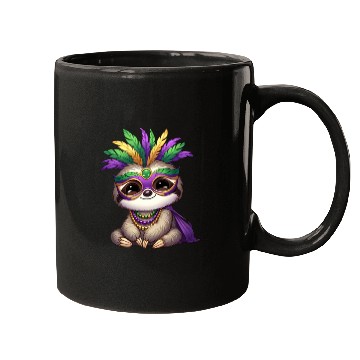 Discover Mardi Gras Sloth Comic Design Mugs