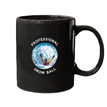 Discover professional snow ball funny skiing Mugs