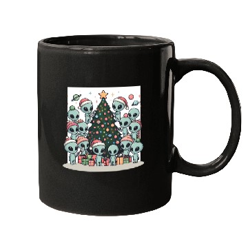 Discover Aliens Christmas tree Mugs