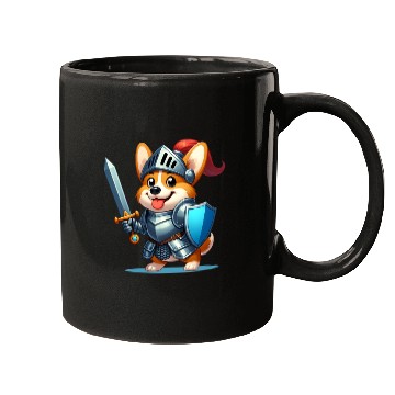 Discover Corgi in knight armor Mugs