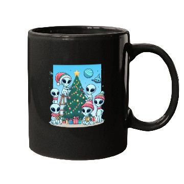 Discover Aliens Christmas tree Mugs