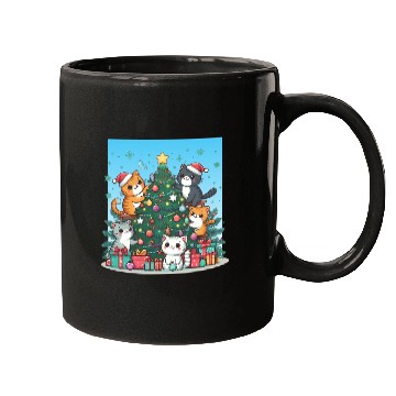 Discover Kittens decorate a Christmas tree Mugs