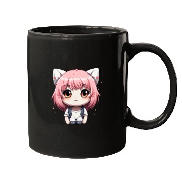 Discover kawaii cat face with cat head Mugs