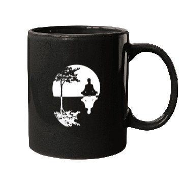 Discover Meditation Tree Meditating Yoga Mugs