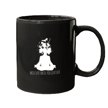 Discover Meditation Levitation Meditating Yoga Mugs
