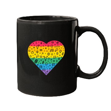 Discover Rainbow Heart Mugs