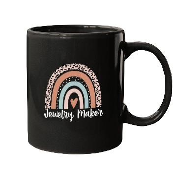 Discover Jewelry Maker Rainbow Leopard Funny Jewelry Maker Mugs