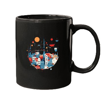 Discover Abstract city Mugs