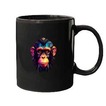 Discover Geometric Style Chimpanzee Mugs
