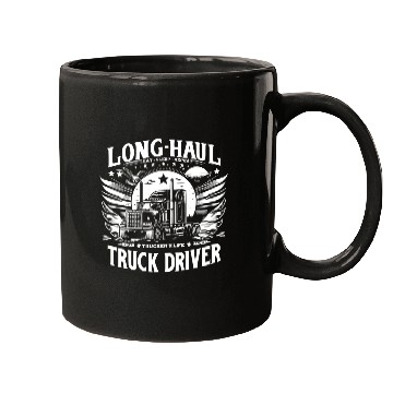 Discover Long Haul Truck Driver Eat Sleep Repeat Mugs