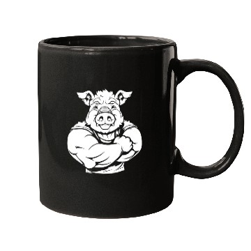 Discover Workout Gym Pig Mugs