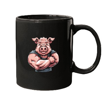 Discover Workout Gym Pig Mugs