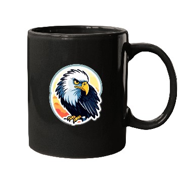 Discover Eagle Bird Illustraion Mugs
