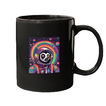 Discover Psychedelic Lemur Astronaut Mugs