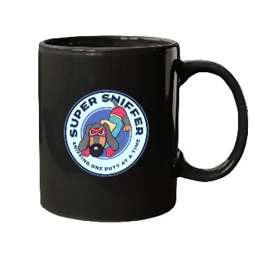 Discover Cute Funny Super Sniffer Dachshund Superhero Mugs