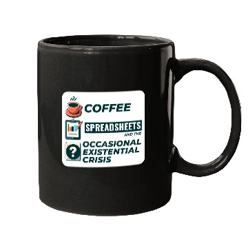 Discover Accountant Bookkeeping Coffee Spreadsheets Funny Mugs