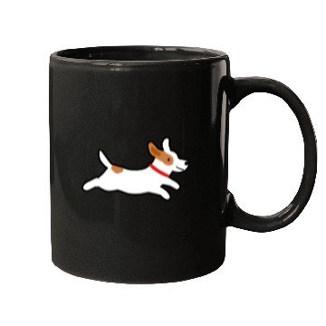 Discover Cute Jack Russell Terrier Running Dog Mugs