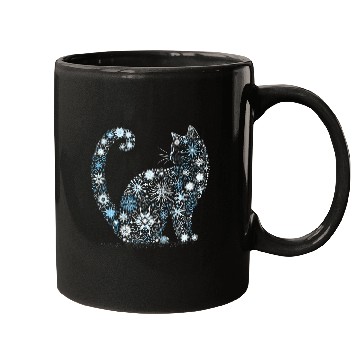 Discover Christmas Cat Snowflakes Mugs