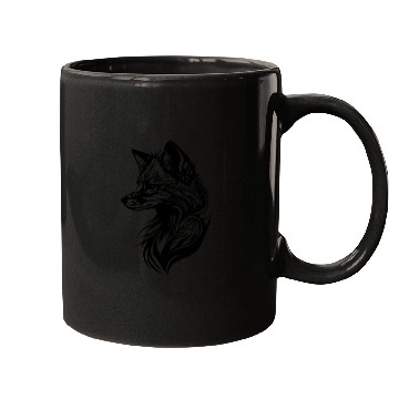 Discover Tattoo Style Fox Portrait In Flowing Lines Mugs