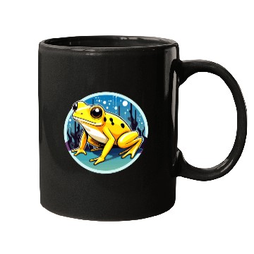 Discover Golden Poison Frog Illustration Mugs