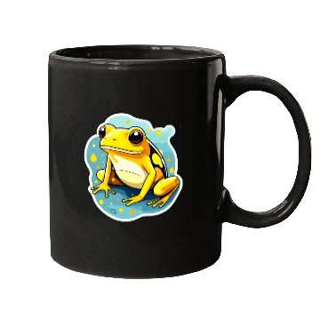 Discover Golden Poison Frog Illustration Mugs