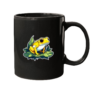 Discover Golden Poison Frog Illustration Mugs