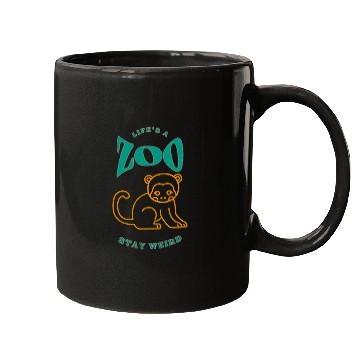 Discover Life is a Zoo Stay Weird Mugs