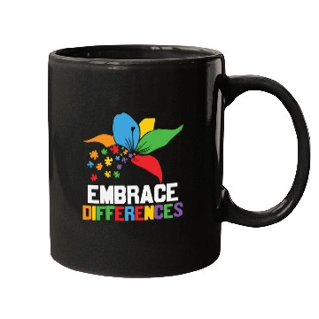 Discover Embrace Differences Autism Flower 2 Mugs