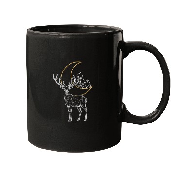 Discover Moon Luna Mona Polygon Deer Mugs