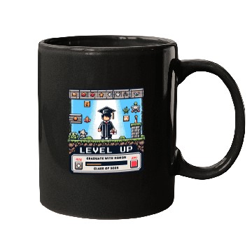 Discover Pixel Perfect Grad: Level Up - Class of 2024 Mugs