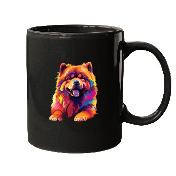 Discover Watercolor Colorful Chow Chow Mugs