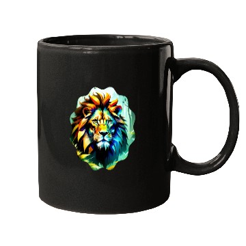 Discover Lion Abstract Art Mugs