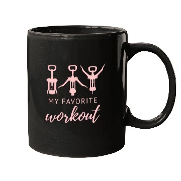 Discover My Favorite Workout Wine Opener Exercise Quote Mugs