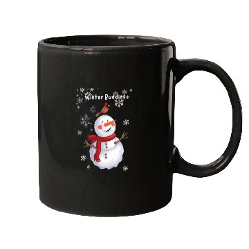 Discover Winter Buddies snowman and bird Mugs