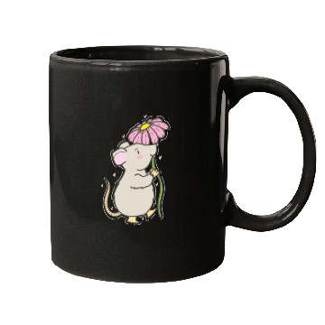 Discover Mouse with Flower Nature Cheese Pet Mugs