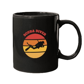 Discover Sunset Dive Silhouette Mugs