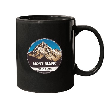 Discover Mont Blanc logo Mugs